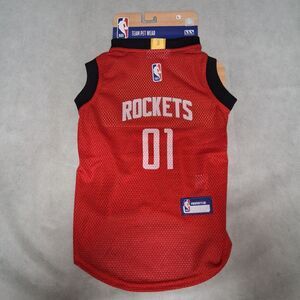 NBA Houston Rockets Dog Jersey Large Red No 1 Pets First